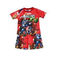 2023 New Boy Sets Short-sleeved Summer Cartoon Avengers Kids Childrens Shorts Pajamas Outfits Marvel Clothes Suit 3-8 Y