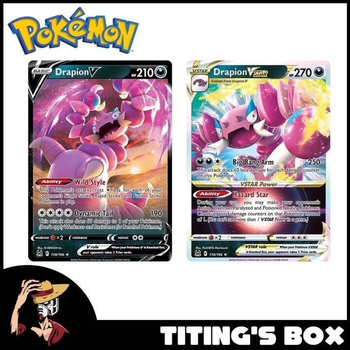 [EN] Pokemon TCG Drapion V 118/196 & Drapion Vstar 119/196 - Lost ...