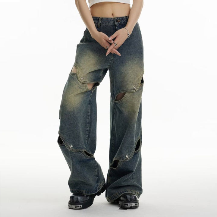 asrv-กางเกงยีนส์ชาย-กางเกงขายาว-ชาย-กางเกงยีนส์ผู้ชาย-jeans-for-men-กางเกงยีนส์แนวสตรีทแบบอเมริกันกางเกงขากว้างมีสไตล์สำหรับผู้ชายและผู้หญิง