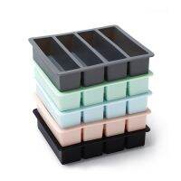 Long strip silicone 4 grid giant silicone ice cubes square tray mold non-toxic durable wine ice cube manufacturers