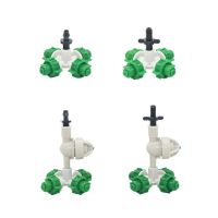 Greenhouse Cross Misting Nozzle 4-way Hanging Anti Drip Misting Nozzle With 1/4" Barb Threaded Connector 1set