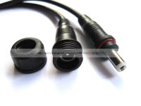 ❧ 5 Set Waterproof Cable Black 5.5mmx2.1mm DC Power Connector Male to Female 15cm