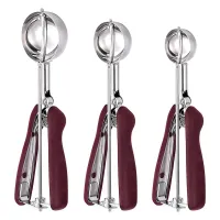 Cookie Scoop for Baking Set of 3, Ice Cream Scoop Stainless Steel, Cookie Dough Scoop, Cupcake Scoop, Meatball Scoop