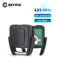 Keyyou กุญแจรถยนต์รีโมท2ปุ่ม433Mhz Fob สำหรับ Opel Vauxhall Vectra Zafira 24424723ไม่มีชิป433.92Mhz