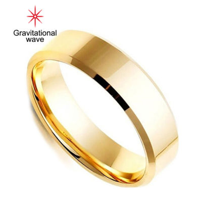 คลื่นความโน้มถ่วง Unisex แฟชั่นแหวนเหล็กไทเทเนียมแหวนแต่งงานคู่รักแหวนประดับ