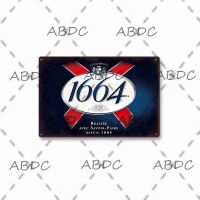 Lupeishop วินเทจ Kronenbourg 1664เบียร์โลหะดีบุกเข้าสู่ระบบ-โปสเตอร์สนุกสำหรับบาร์,ลาน,โรงรถ,คลับ,บ้านไร่และตกแต่งผนังบ้าน