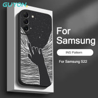 Guyon โทรศัพท์ Samsung Galaxy A24 A54 A53 A23 5G A22 A03S A52 5G นิ่ม A32 5G มีลวดลายเป็นซิลิโคนเหลวแบบดั้งเดิมมีลวดลายกันกระแทก