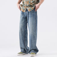 Spot Jfu American Jeans MenS Summer Wash Made Old High Street Loose Straight Boys Wide -Leg Long Pants