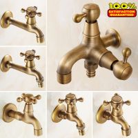 Q11 Brass Faucet Tap Bathroom Washing Machine Mop Pool Tap Copper Faucet Bibcock Garden Tap Faucet Wall Mounted Tap Cold