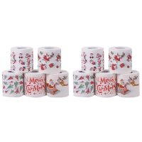 5 Styles Santa Claus Paper Roll Tissue Paper Towels Christmas Decorations Xmas Santa Office Room Toilet Paper 10 Roll