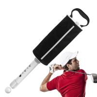 3ส่วน Golf Ball Retriever แบบพกพาอลูมิเนียม Golf Ball Picker พร้อมซิปเก็บกระเป๋า Pick Up Graer Golf Training Aids