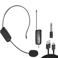 2.4G Head-mounted Wireless Lavalier Microphone Transmitter With Receiver For Voice Amplifier Speaker for Teaching Tour Guide