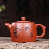 Chinese Yixing Clay Tea Pot Kungfu Hand Made Pot Dahongpao Mud Tea Set Teapots purple clay kettle 280ml drinkware