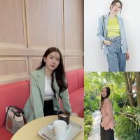 SLYQ MILKY WAY CURVE POCKET BLAZER เสื้อเบลเซอร์แขนยาวทรงหลวม