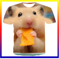 Nakakatawa Hamster Rabbit เสื้อยืดสัตว์พิมพ์ 3D ผู้ชายแฟชั่นพลัสขนาดเสื้อยืดแขนสั้นฮาราจูกุเด็กเสื้อยืดเสื้อผ้าด้านบน XS-5XL