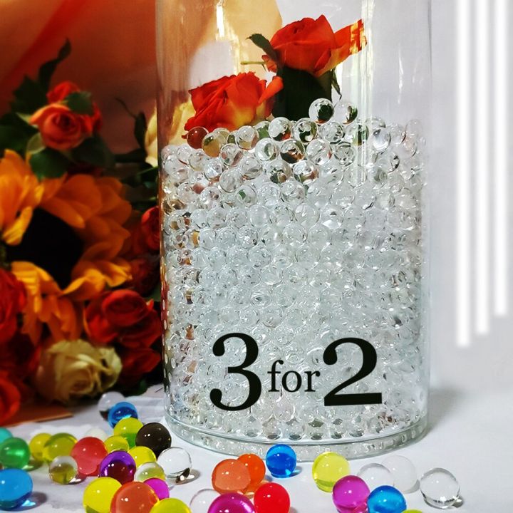 10000 PCS Multicolor Clear Water Beads, Gel Jelly Beads Vase Filler Water  Beads, Biodegradable Balls for Vase Filler, Decor Home, Plants Craft,  Floral