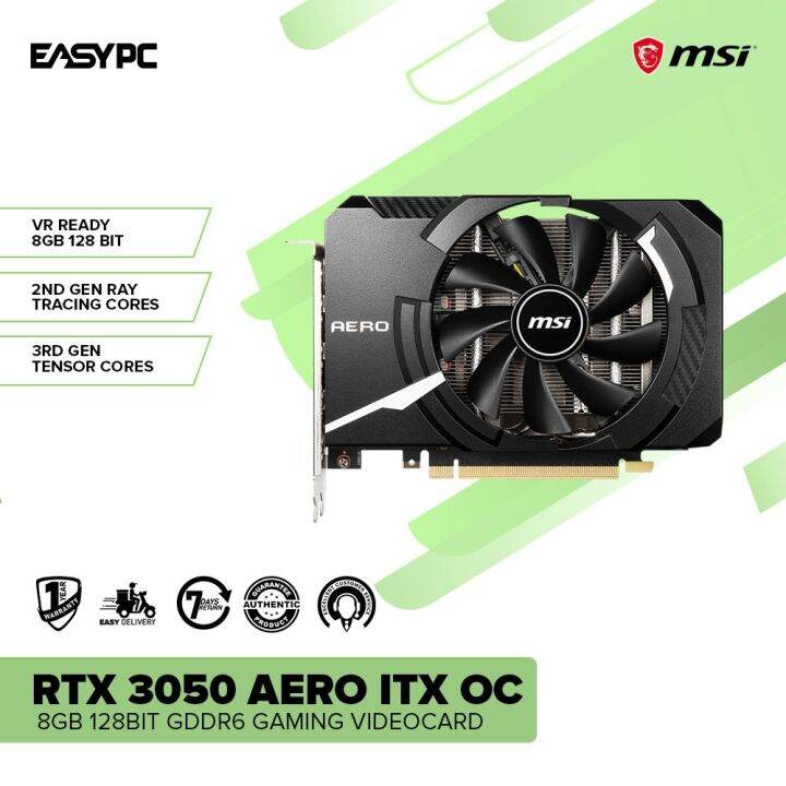 EasyPC | MSI RTX 3050 Aero ITX OC 8gb 128bit GDdr6 Gaming