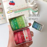 5Rolls/box Creative Masking Tape Set Basic Pattern Washi Tape DIY Scrapbooking Diary Journal Hand Account Material Decor Sticker