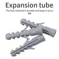 ✑❣✚ Expansion screw 50pcs M6 M8 M10 M12 Ribbed Plastic Anchor Wall Plastic Expansion Pipe Tube Wall Plugs For Self-tapping Screws