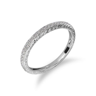 แหวนหมั้นหญิง ทอง 18KT ประดับเพชร น้ำหนักรวม 0.14 กะรัต คุณภาพเพชร F-G/VS
