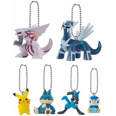 ของเล่น Pokemon Gashapon ของแท้,ของเล่น Pikachu Piplup Munchlax Lucario Dialga Palkia Darkrai Inteleon Pievee จี้ของเล่นน่ารัก