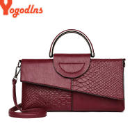 Yogodlns Crossbody Bags Women luxury Pattern High Capacity Casual Crocodile Shoulder Bags Ladies PU Purse