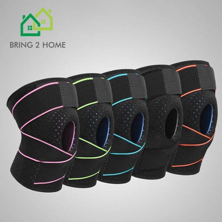 bring2home-สนับเข่า-ซับพอร์ตหัวเข่า-ผ้ารัดหัวเข่า-พร้อมช่องระบายอากาศ-เนื้อผ้านุ่ม-ช่วยพยุงหัวเข่า-ลดปวด-อักเสบหัวเข่า-1-ชิ้น