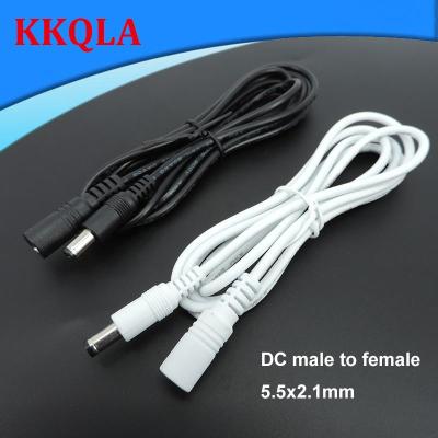 QKKQLA 1/1.5/5m white black DC Power supply Male to female connector Cable Extension Cord Adapter Plug 20awg 22awg 5.5x2.1mm for strip