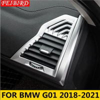 คาร์บอนไฟเบอร์เคลือบสไตล์สำหรับ BMW X3 G01 2018-2021 ABS ด้านเครื่องปรับอากาศ AC O Utlet Vent ตกแต่งปั้นโรยหน้าปกตัด