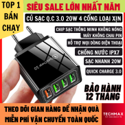Củ Sạc Nhanh Quick Charge 3.0 20W Hỗ Trợ Mọi Dòng Điện Thoại Chip Sạc