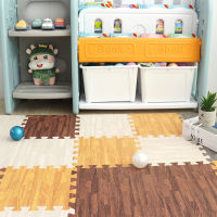 Imitation Wood Grain Mat For Children Bedroom Living Room Interlocking Exercise Tiles Floor Carpet And Rug For Kids Pad