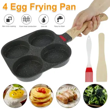 Egg Frying Pan Aluminum 4 Cups Egg Frying Pan Nonstick Mini Egg Cooker  Omelet Pan Heavy