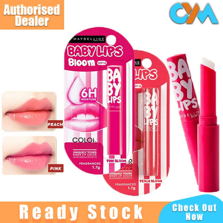 Maybelline Lips Balm BabyLips 1.7g Color Change Lips Balm Peach Bloom