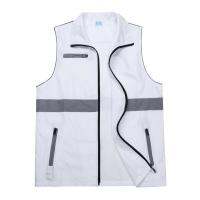 customized LOGO new casual summer Joker young mens solid composite reflective sleeveless lapel zipper women vest top