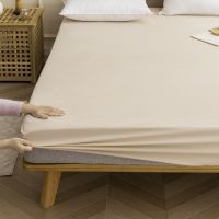 ❄♨❧ Cross-border waterproof fitted sheet three-piece wholesale solid protector brushed foreign trade dustproof