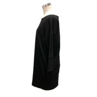 Rive-Drawn Dress Tunic, Stretch, Solid Color, 3/4 Sleeve, Mini Length, 38, Black Direct from Japan SecondhandTH