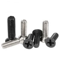 50/100pcs M1 M1.2 M1.4 M1.6 M2 M2.5 M3 M4 din965 Mini Micro Black 304 Stainless steel Cross Phillips Flat Countersunk Head Screw Screw Nut Drivers