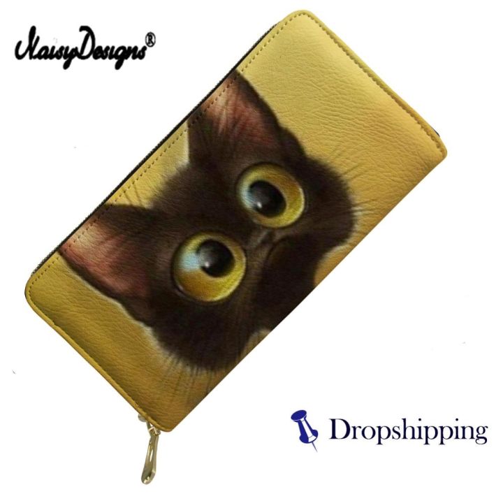 layor-wallet-noisydesigns-กระเป๋าสตางค์ผู้หญิงหรูหรา-กระเป๋าสตางค์พิมพ์ลายการ์ตูนแมวน่ารักกระเป๋าใส่โทรศัพท์หนังสำหรับผู้หญิงกระเป๋าใส่เงินคลัทช์