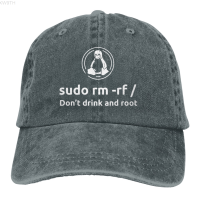 2023 New Denim style hat - new fashion baseball cap Linux programmer Sudo Rm RF sun hat Versatile hat