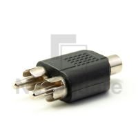 RCA AV Lotus Adapter Female to Dual Male Audio Stereo Adapter Converter Splitter หัวแปลง