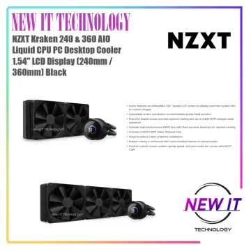 NZXT Kraken 360 360mm AIO Liquid Cooler with LCD Display - [Black