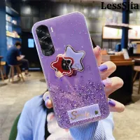 เคสมือถือสำหรับ Honor 90 Lite ฝาหลังดวงจันทร์ดวงดาวที่ส่องแสงเป็นซิลิโคนนิ่มใสกระจกรูปดาวห้าแฉกกันล้มผู้หญิงสำหรับ Honor 90 Lite 90 Pro เคสใส่โทรศัพท์