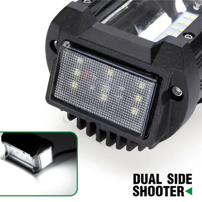 5 Inch 180W 3400LM Dual Side Shooter LED Work Light Combo Offroad Driving Lamp