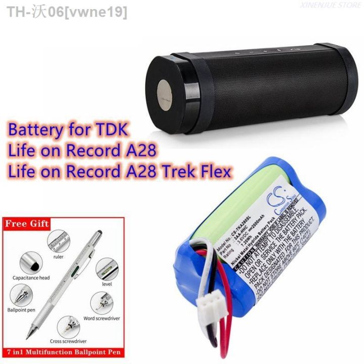speaker-battery-3-6v-2000mah-3aa-hhc-for-tdk-life-on-record-a28-trek-flex-hot-sell-vwne19