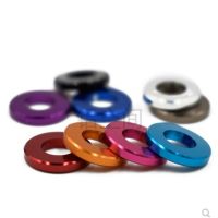 10 buah/lot M3 M4 M5 M6 M8 M10 Anodized Corlorful aluminium Flat Gasket washer untuk bagian RC