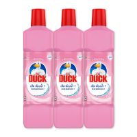 Duck Floral Toilet Cleaner Pink 450 ml x 3.เป็ด น้ำยาล้างห้องน้ำ กลิ่นพิ้งค์ สมูท 450 มล. x 3 ขวด.