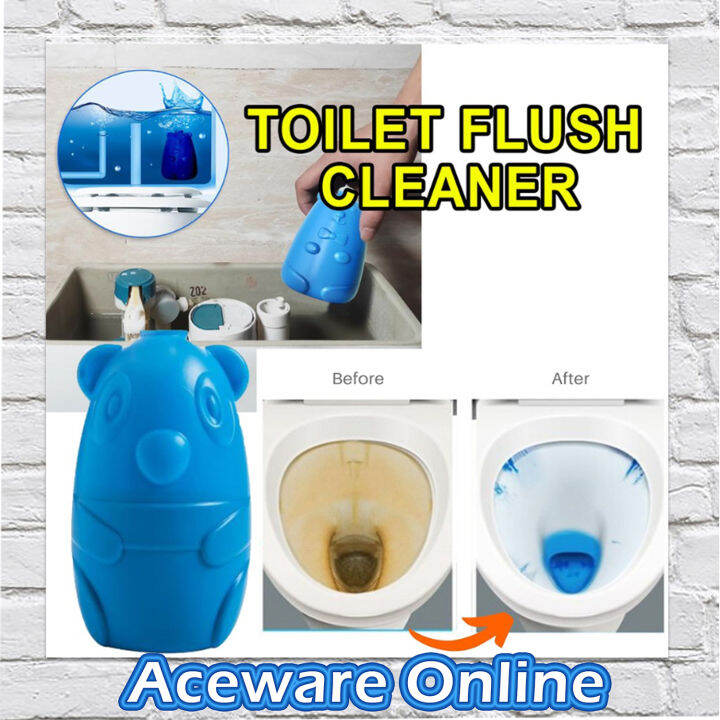 Toilet Flush Toilet Bowl Cleaner Blue Grizzly Bear Cleaner Deodorant