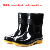 Men Rain Boots Workplace Kitchen Waterproof Anti-skip Anti-oil Labor Shoes Male Rainy Car Washing Mens Shoes