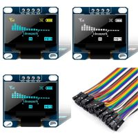 หน้าจอ OLED 3ชิ้น0.96นิ้ว3สี128X64 SSD1306 SPI I2C IIC Serial-หน้าจอ LCD บอร์ดพร้อมสายเคเบิลสำหรับ Raspberry-Pi RPI