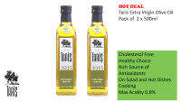 (Pack of 2 ) Taris Extra Virgin Olive Oil Max.Acidity 0.8% 500ml x 2,(แพคคู่) ทาริส เอ็กตร้า เวอร์จิ้น โอลีฟ ออยล์ 500ml x2